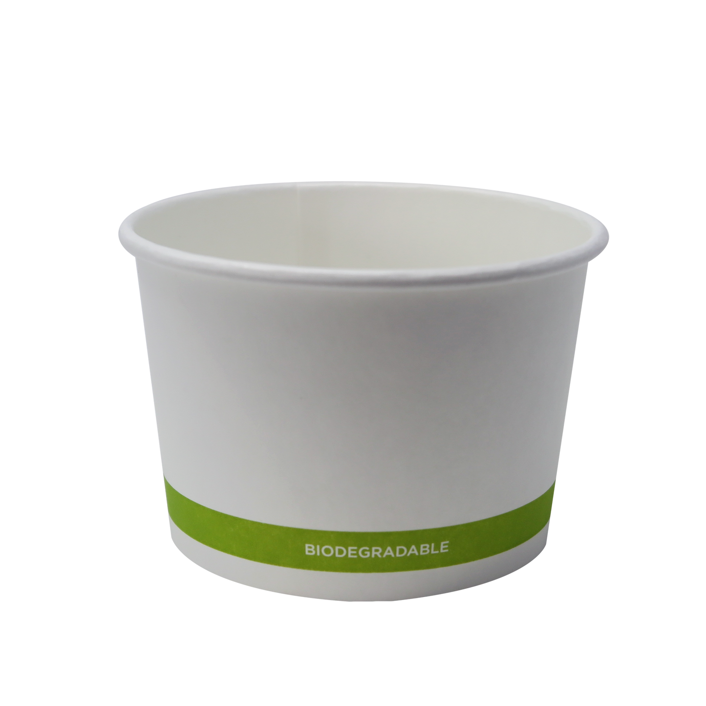 Contenedor papel 08 oz blanco compostable Linea D