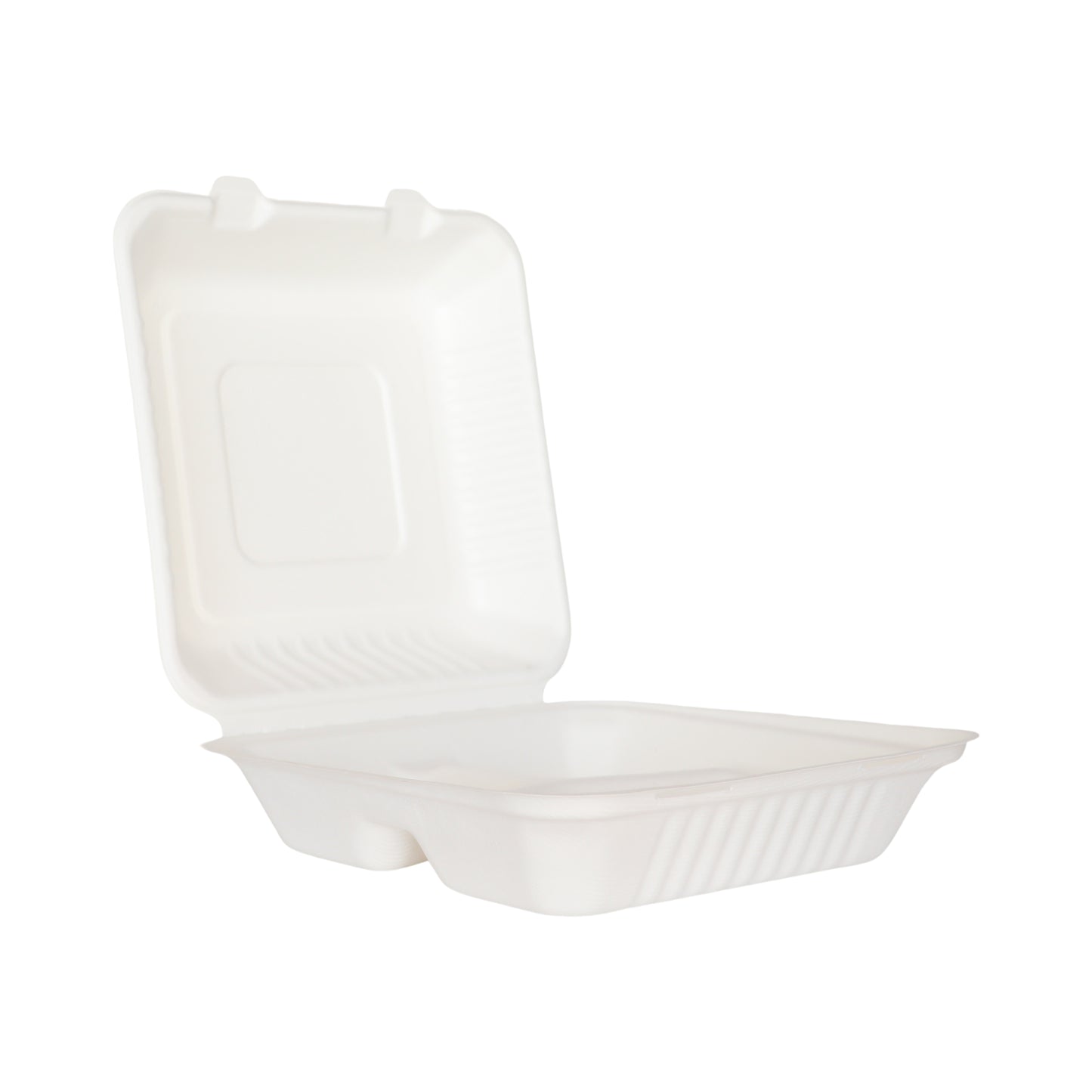 Contenedor compostable caña 9x9 con division