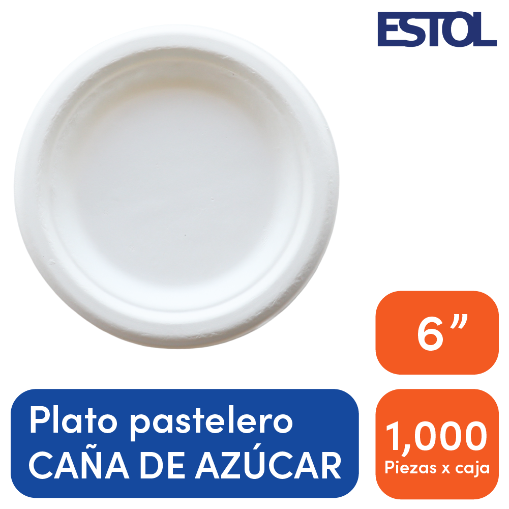 Plato caña de azucar # 6 pastelero