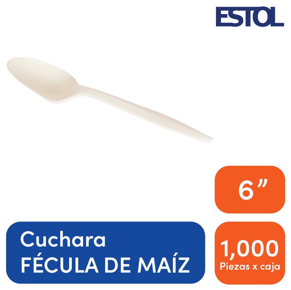 CUCHARA FECULA DE MAIZ 6" (MEDIANO) C/1000