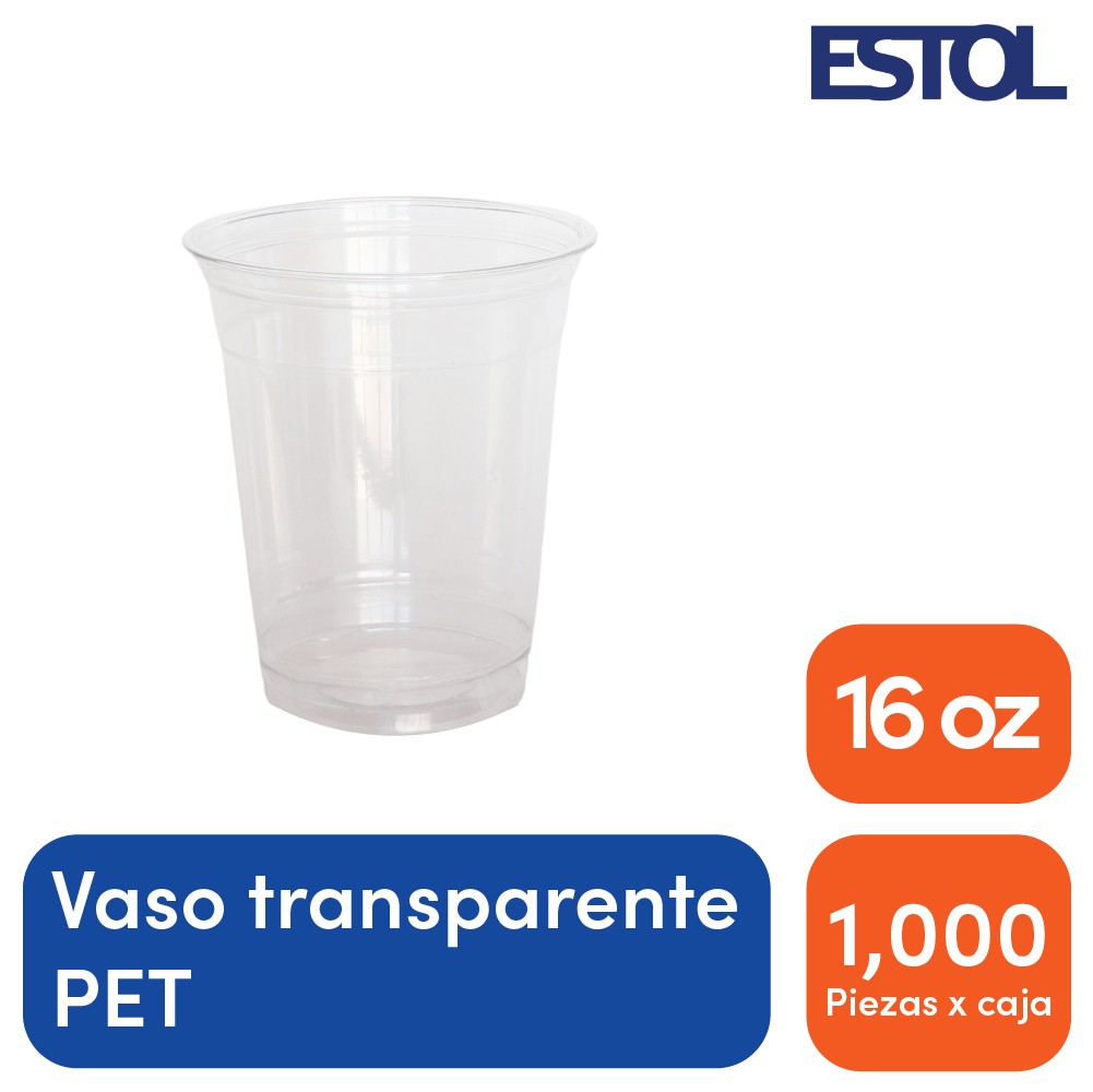 Vaso transparente 16 oz Linea A ESTOL