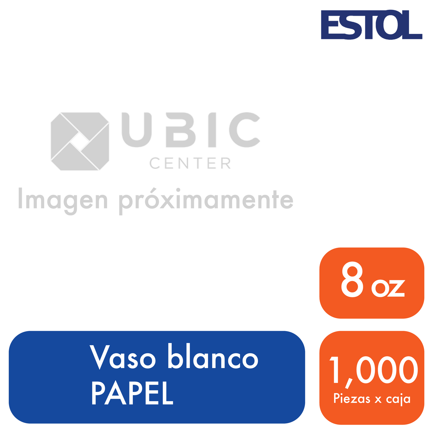 Vaso bebida caliente papel 08 oz blanco Linea E