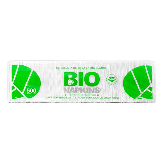 Servilletas Bio C/ 500 pzs, 24 x 24 cm