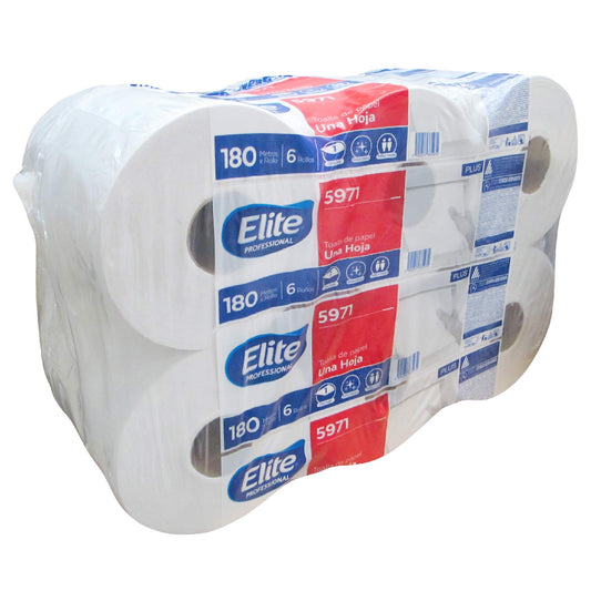 TOALLA ROLLO ELITE 6 PZ 180 M BLANCO H5971