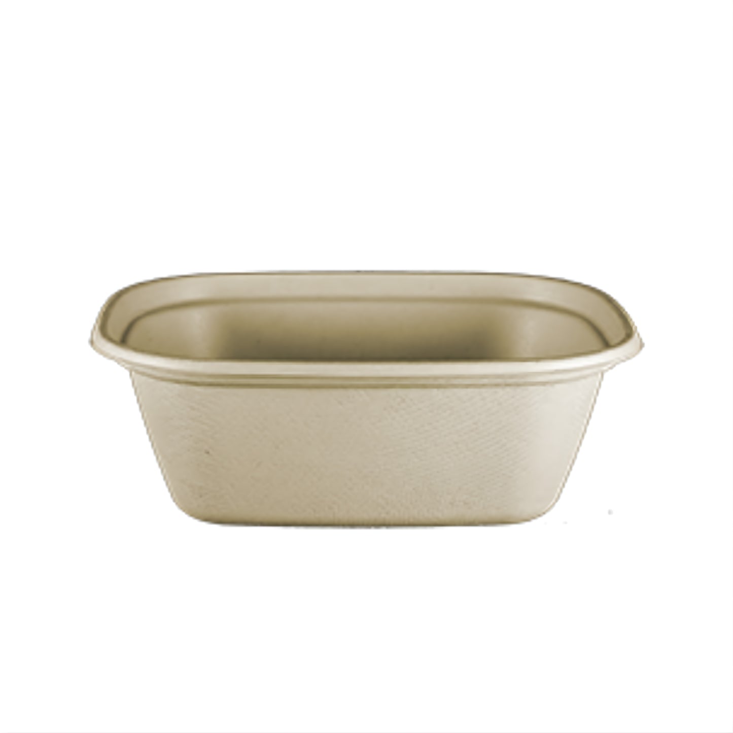 Contenedor compostable, color cafe natural, de 48 oz