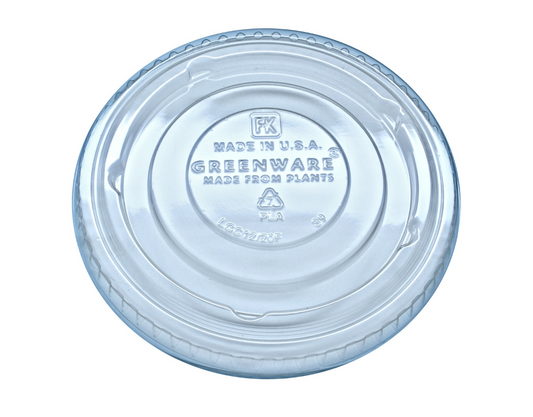 Tapa compostable plana sin orificio - Linea A