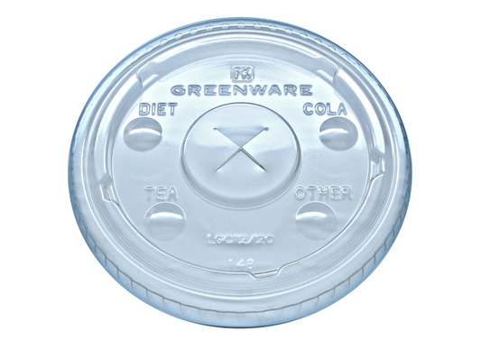 Tapa compostable plana con orificio - Linea B