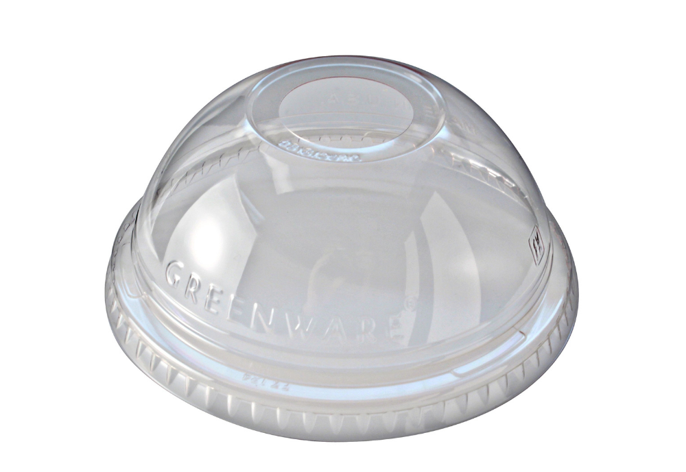 Tapa compostable domo con orificio - Linea A