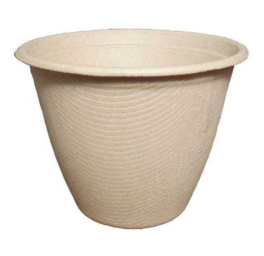 Tazon compostable tipo barril, color cafe natural, de 16 oz