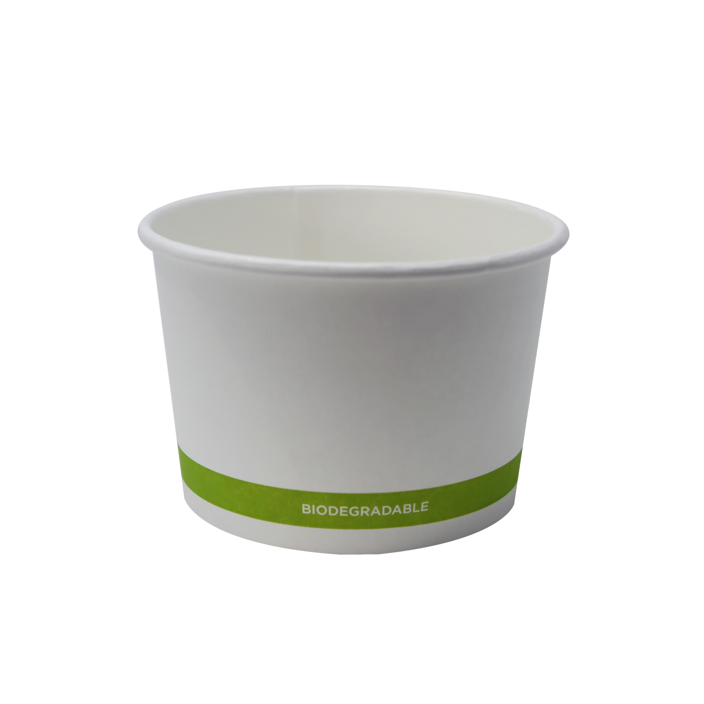 Contenedor papel 08 oz blanco compostable - Linea D