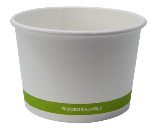 Contenedor papel 16 oz blanco compostable - Linea G