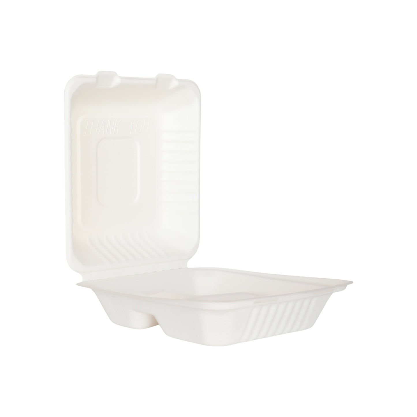 Contenedor compostable caña 8x8 con division