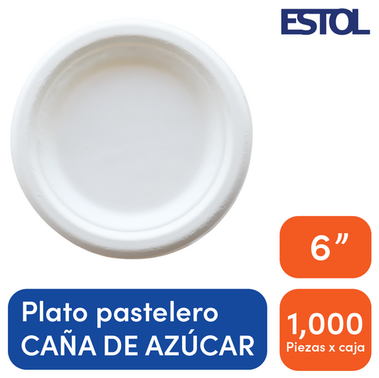 Plato caña de azucar # 6 pastelero