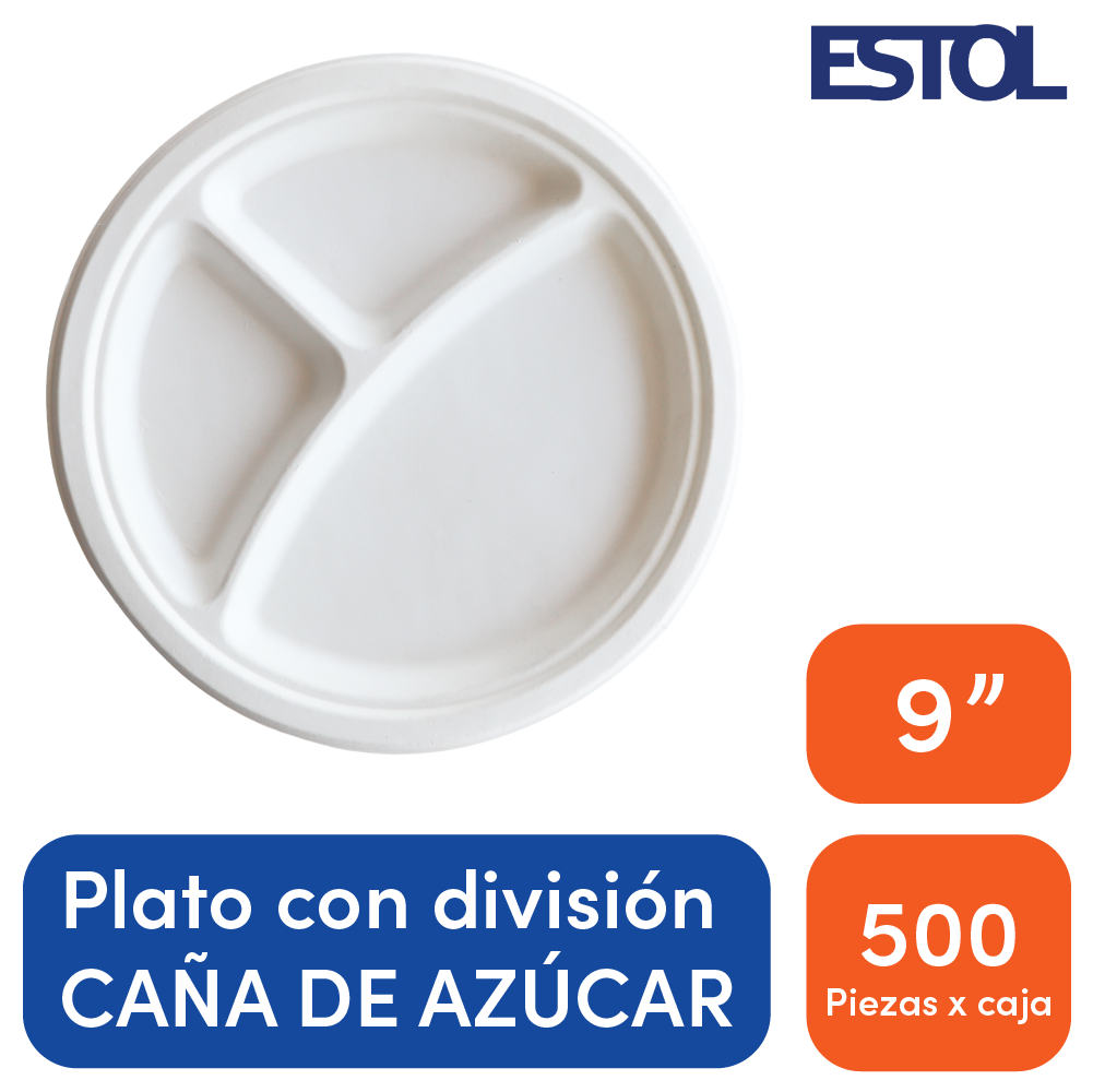 Plato caÃ±a de azucar # 9 con division