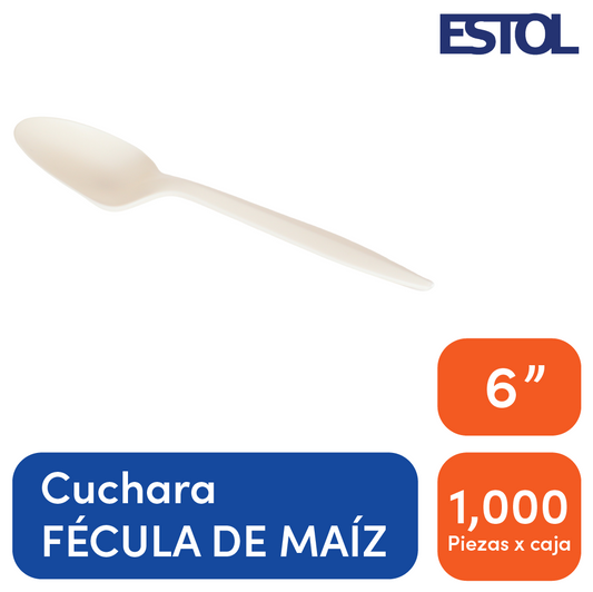 CUCHARA FECULA DE MAIZ 6" (MEDIANO) C/1000