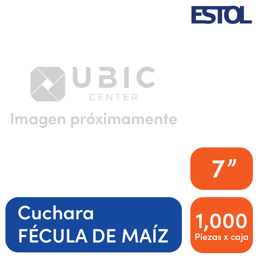 Cuchara compostable color beige natural de 7 pulgadas