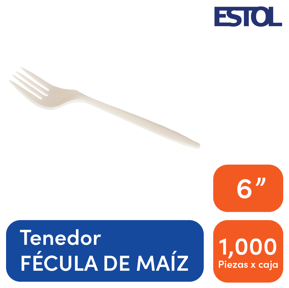 TENEDOR FECULA DE MAIZ 6" (MEDIANO) C/1000