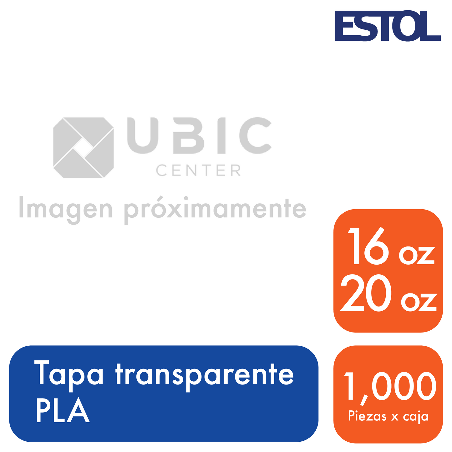 Tapa compostable domo con orificio - Linea A