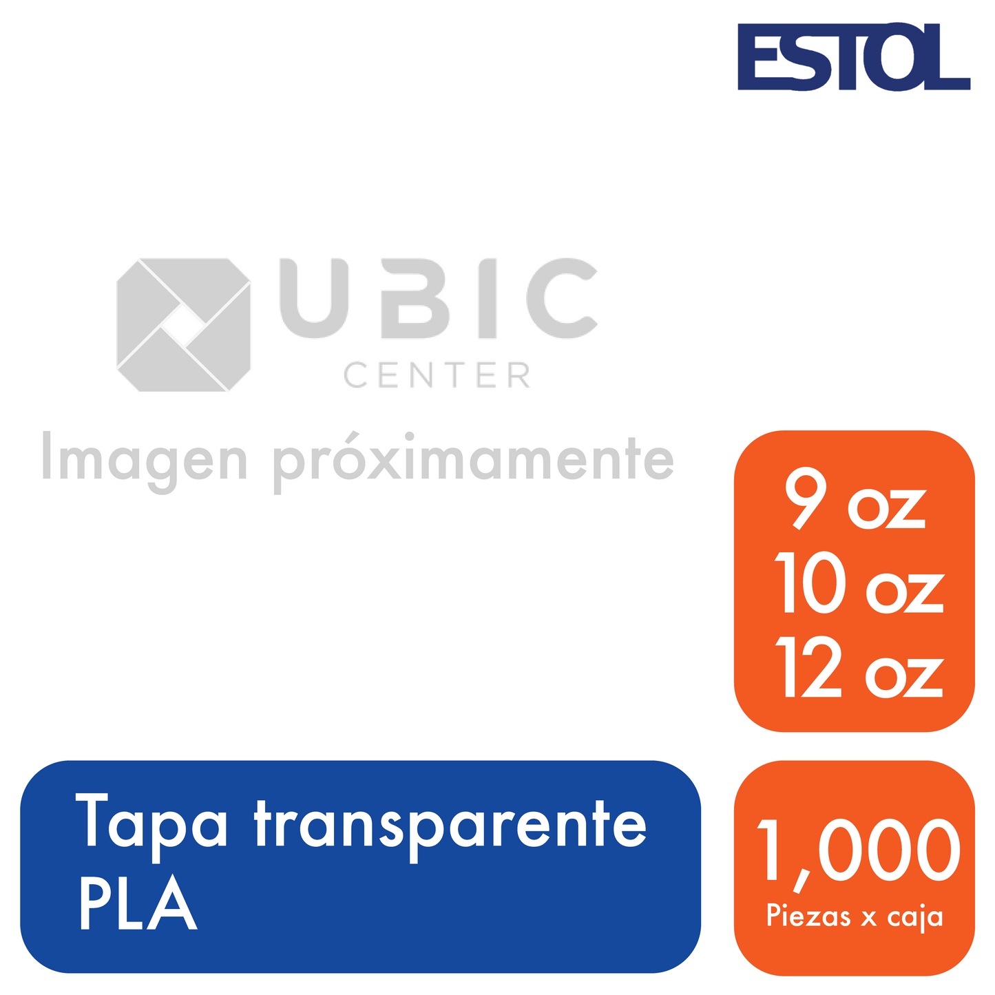 Tapa compostable plana con orificio - Linea B