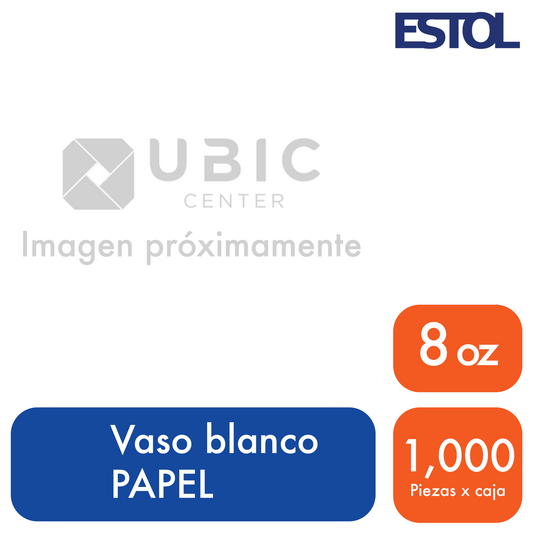 Vaso bebida caliente papel 08 oz blanco  Linea E