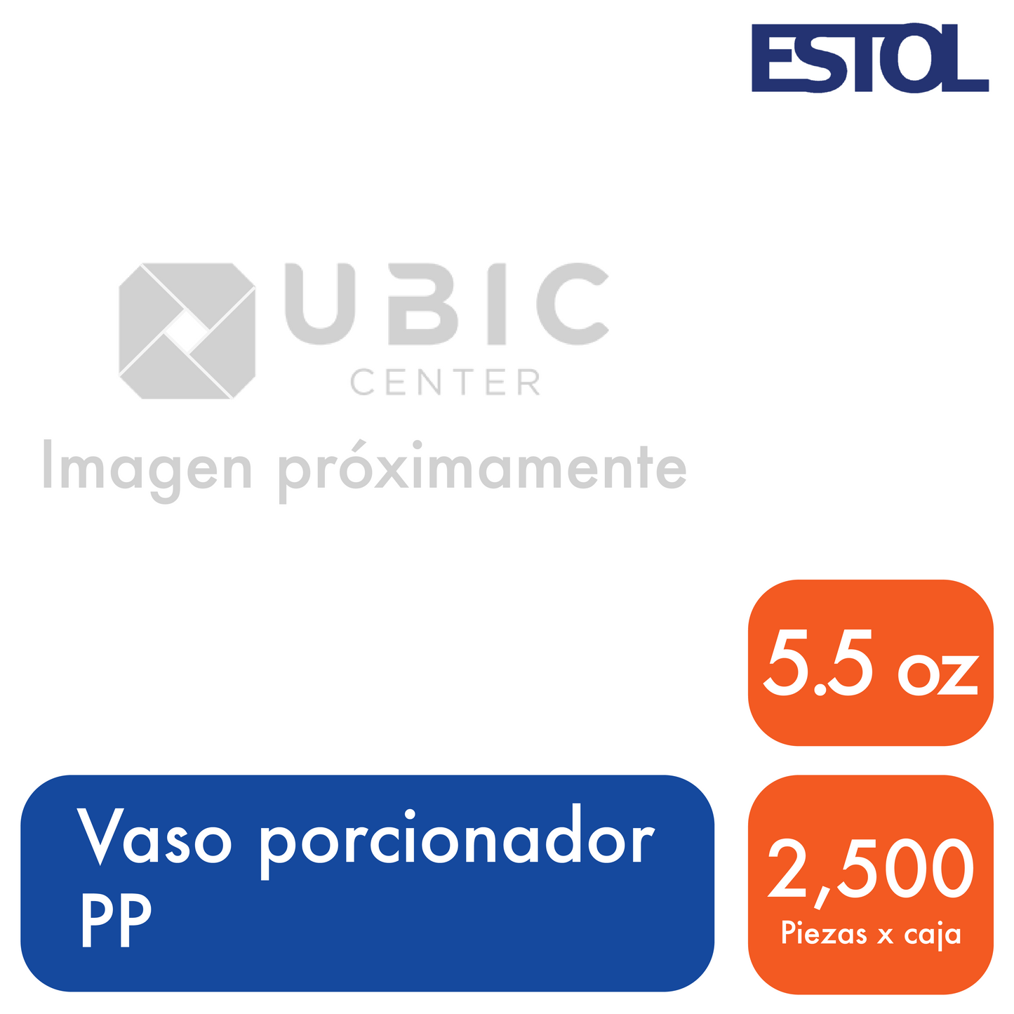 Vaso porcionador souffle de 5.5 oz